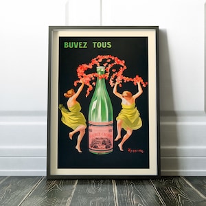 Bebe todo Evian Cachat por Leonetto Cappiello, Cappielo Poster, impresión de anuncios vintage, publicidad Arte mural, decoración publicitaria, anuncios franceses retro