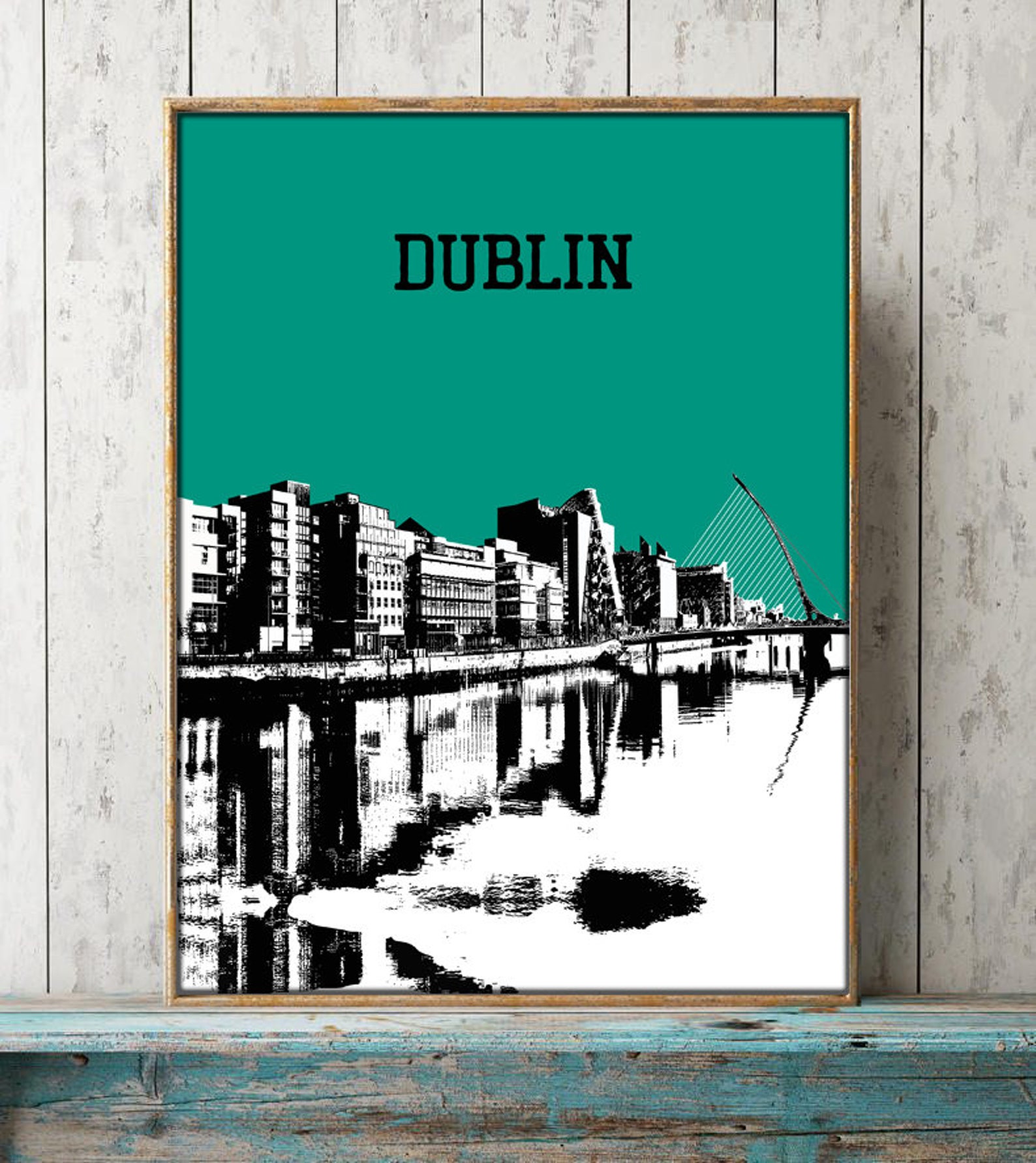 Dublin Skyline Poster Dublin Ireland Art Dublin Poster Dublin City Art