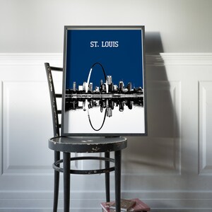 St Louis, MO Skyline Poster, St Louis City Art St Louis Poster St Louis ...