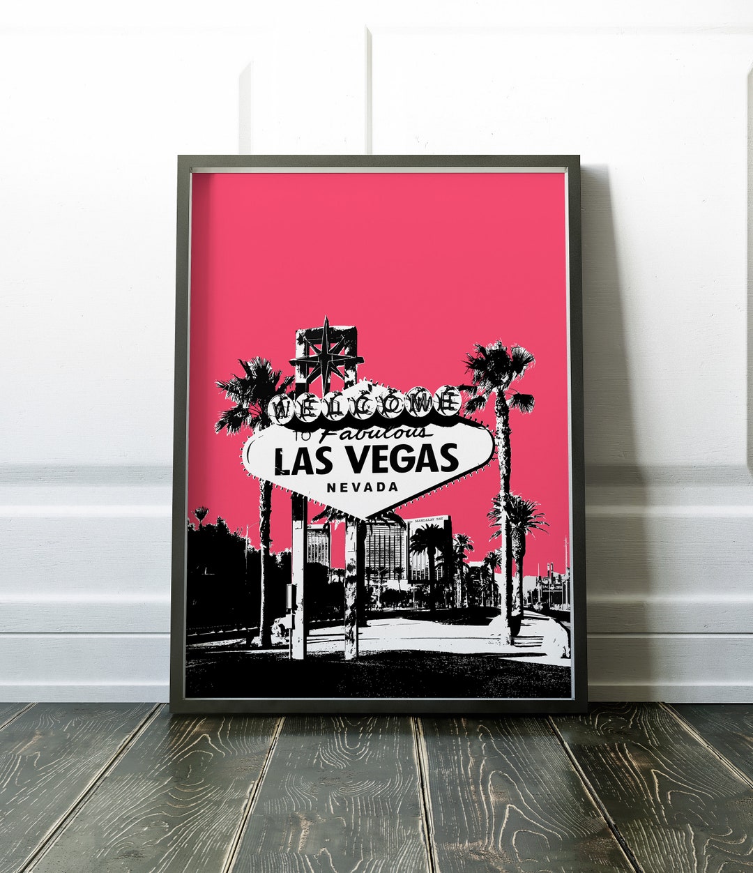 Las Vegas Skyline Print , Las Vegas City Art, Las Vegas Poster Las Vegas City Skyline Art Las