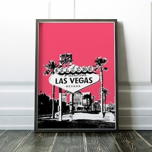 Las Vegas Skyline Print , Las Vegas City Art, Las Vegas Poster Las Vegas City Skyline Art Las Vegas Print Wall Decor, Las Vegas Dorm Gift