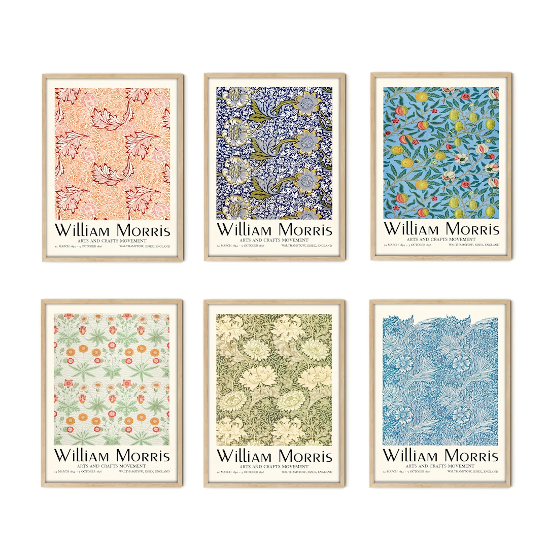 William Morris Poster Set, William Morris Print Set, Vintage Wall Art ...