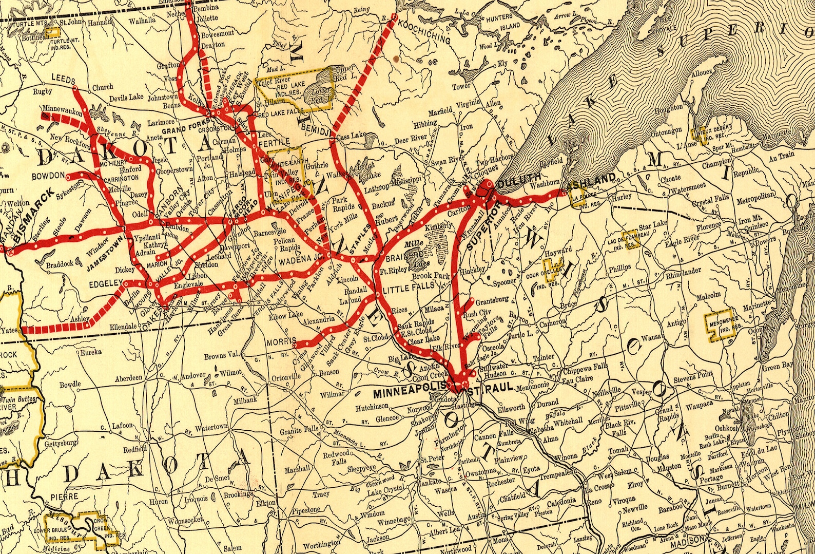 Northern Pacific Railroad Route Map