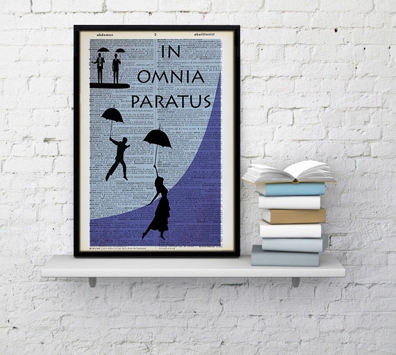 Blue Gilmore Girls In Omnia Paratus Poster Dictionary Print Etsy