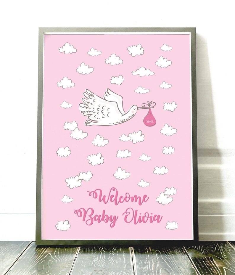 Baby Shower Guestbook Guest book for Baby Girl Personalized Etsy