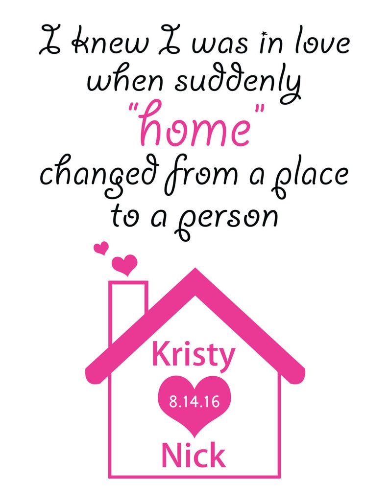 Love quote Personalized Wedding gift Engagement Gift Poster | Etsy