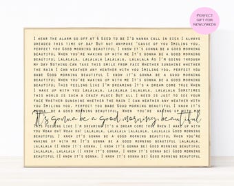 Custom Lyric Poster, Wedding song lyrics art, wedding gift newlywed print, vintage present, house warming present, Music Art, Anniversary
