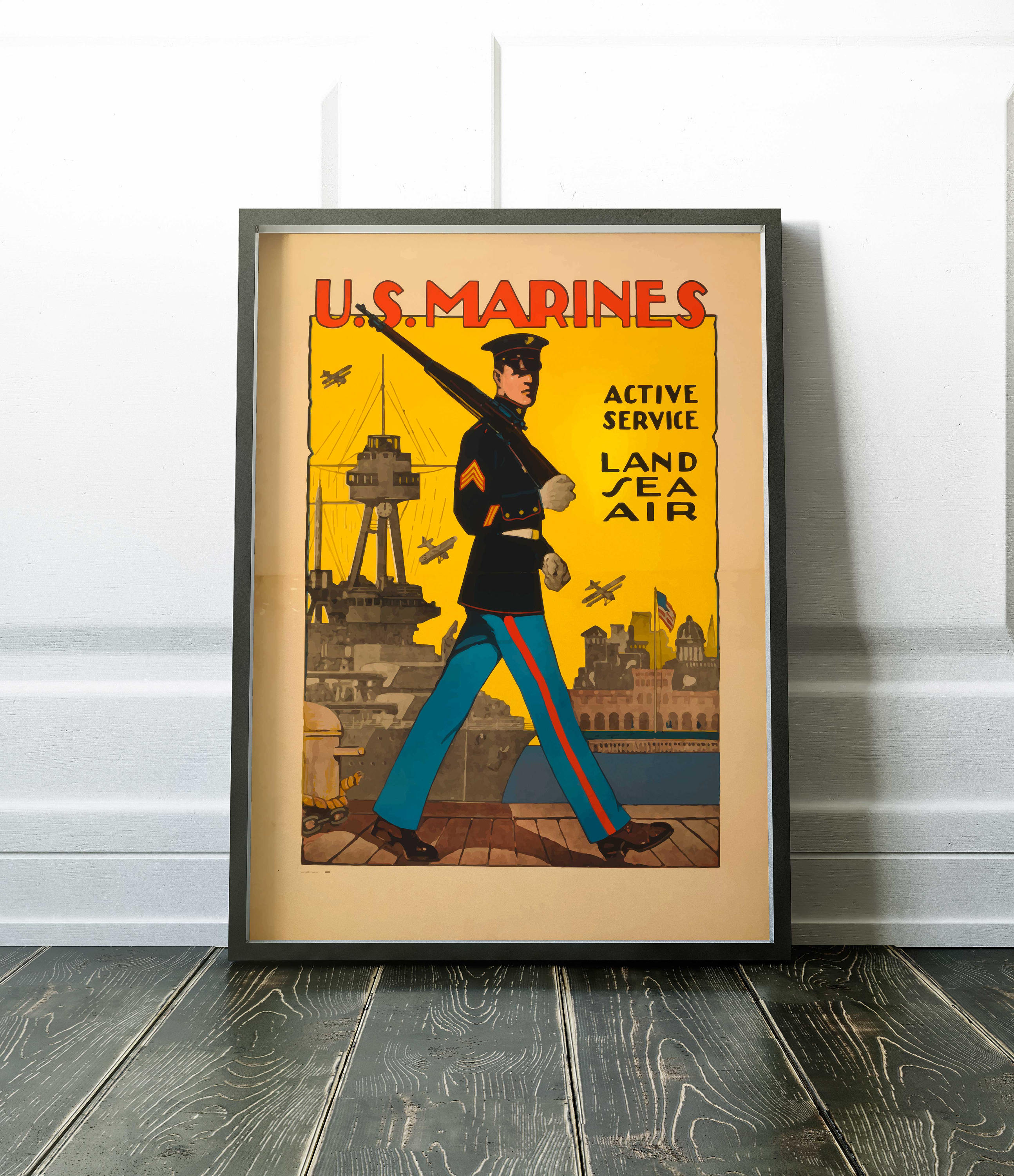 Marine Corps Gifts, US Marines, Vintage Military Poster, Retro Milita…