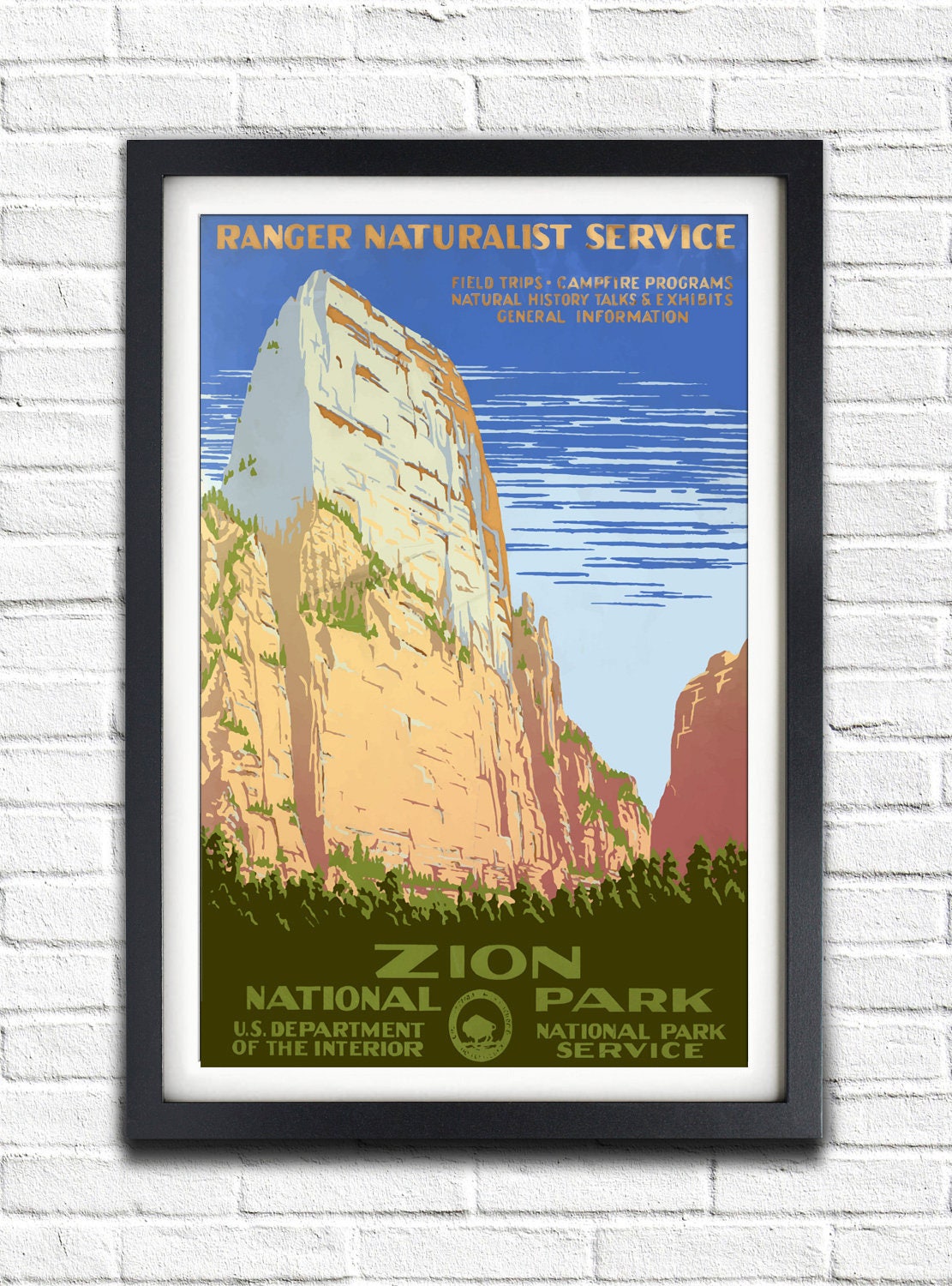 Set of 4 National Park Vintage Travel Posters, Wpa Art WPA Vintage ...