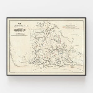 Battle of Shiloh aka Battle of Pittsburg Landing Civil War map, American Civil War history, Civil War battle map, military history Tennessee