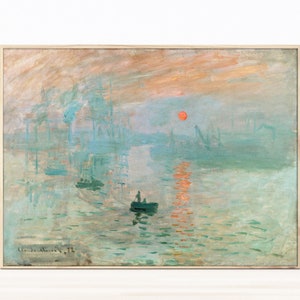 Impression, Sunrise by Claude Monet art print, Monet print, Monet wall art, Monet poster, wall decor, Claude Monet art, Monet wall art