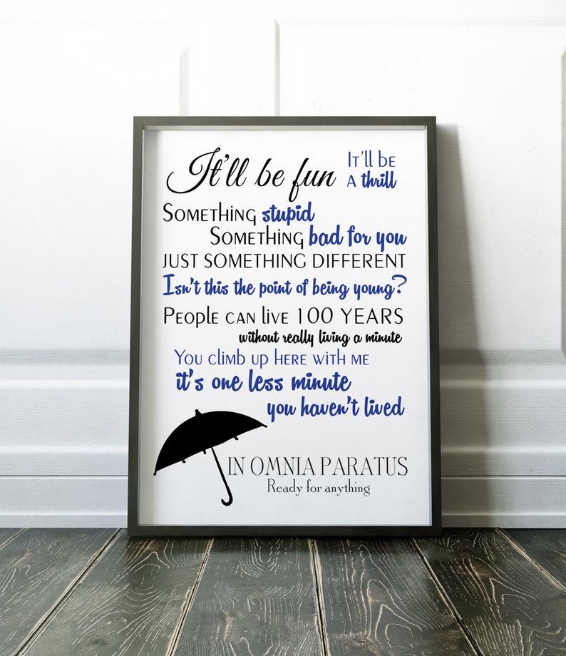 Gilmore Girls in Omnia Paratus Ready for Anything Quote Poster | Etsy
