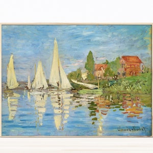Regattas at Argenteuil by Claude Monet Art Print, Monet Painting, Monet ...