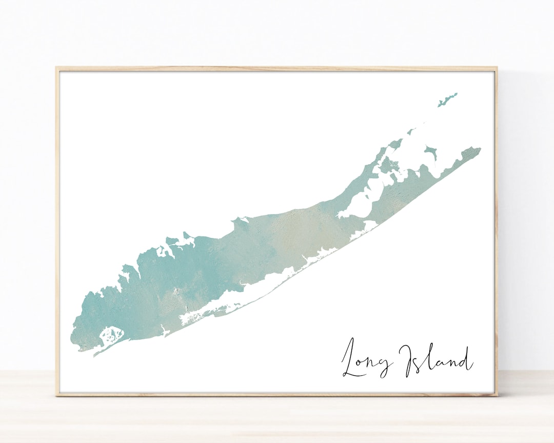 Long Island Map, LI, New York Map Art, Long Island Wall Decor, Nautical