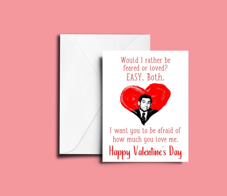 The Office Valentine's Day Greeting Card, Michael Scott, happy valentine's day card the office greeting card office valentines anniversary 