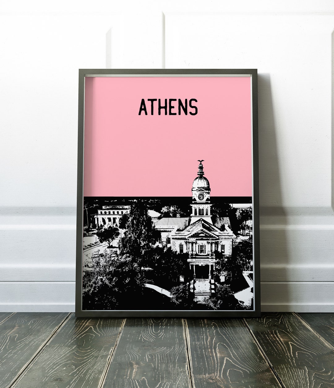 Athens, Skyline Poster, Athens City Art, Athens City GA Skyline