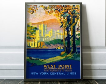 Army Gift, West Point Poster, West Point Graduate Gift, US Army Retirement, Vintage Military Poster, Retro Military Army Gift Decor Man Cave