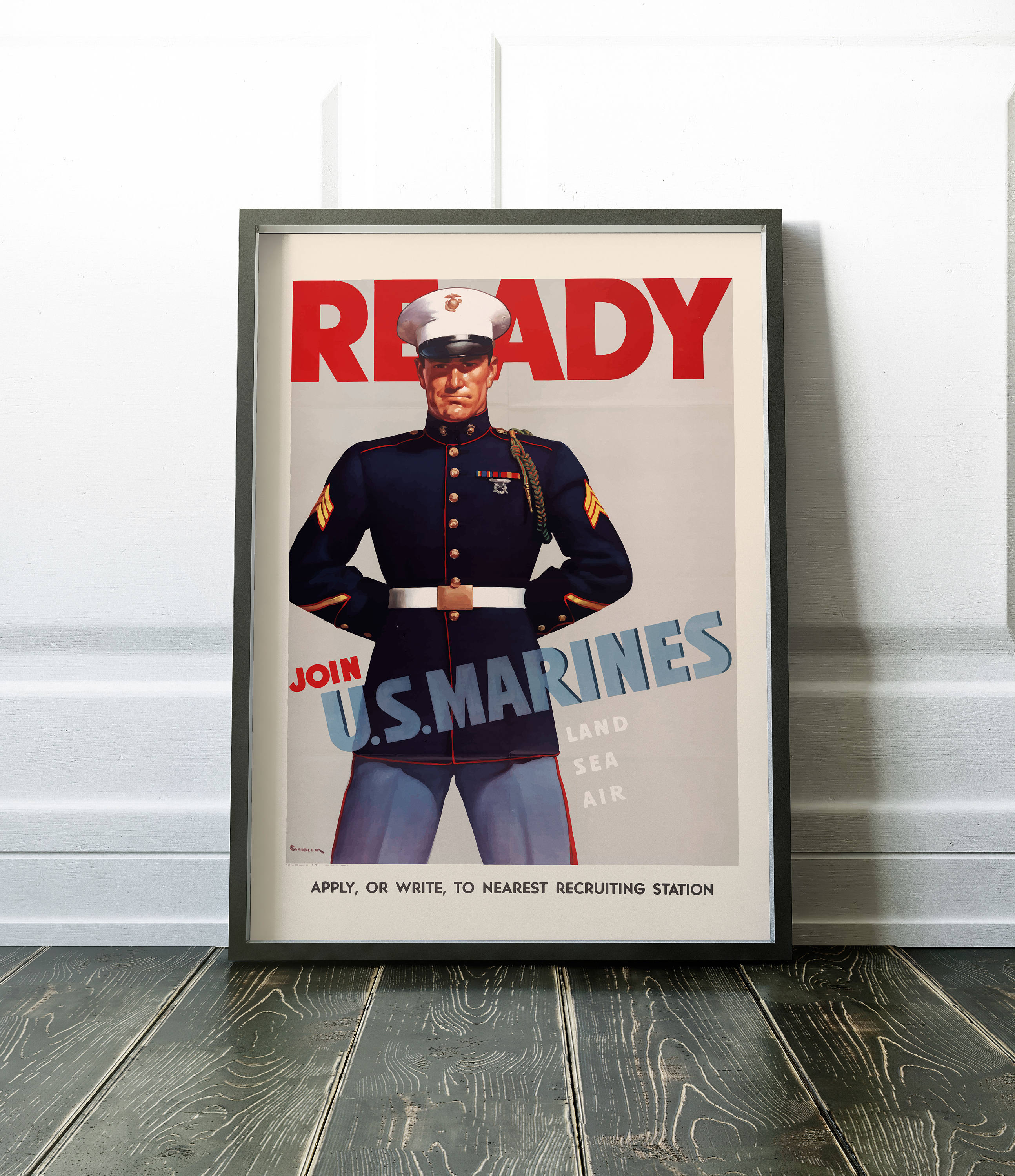 Marine Corps Gifts, US Marines, Vintage Military Poster