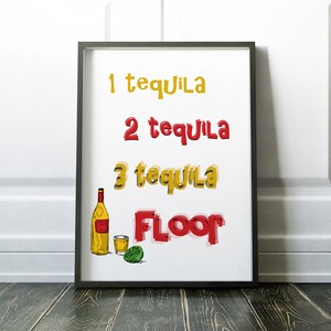 Tequila Poster, Bar decor, kitchen decor, Margarita Print, Bar, funny quote, Tequila party unique gift Margarita Tequila gifts, Tequila sign