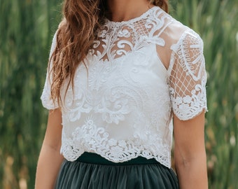 dressy lace tops for weddings