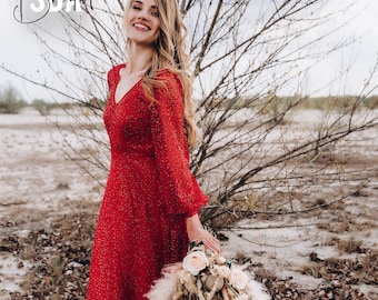 Red winter wedding dresses top