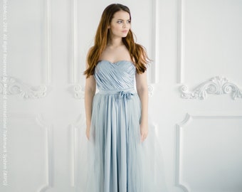 Robe et surjupe de rêve en gris clair, robes de demoiselle d'honneur en tulle simples, robe de bal en soie grande taille, robe longue en tulle bustier chérie