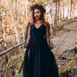 Black Pearled Bridal Dress, 2 Pieces Dress, Pearl Bridal Semi ...