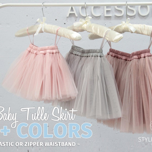 Baby tutu Tulle skirt flower girl, todler skirt 1st birthday, trendy baby clothing, small girl tulle skirt, toddler tulle skirt