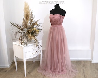 Buy In Stock Size S Tulle and Silk Simple Bridesmaid Dresses Dark Blush Bridesmaid or Engagement Dress Ready to Ship 1711 Online in India Etsy
