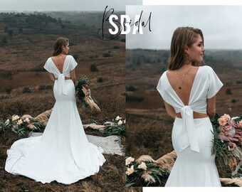 Fit And Flare Wedding Dress Etsy