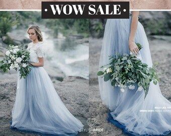 etsy blue wedding dress