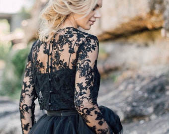 dressy black tops for weddings
