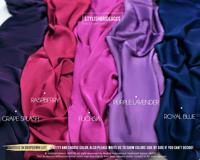 Silk Fabric By The Yard Matte Silk Fabric Wholesale Luxury Etsy