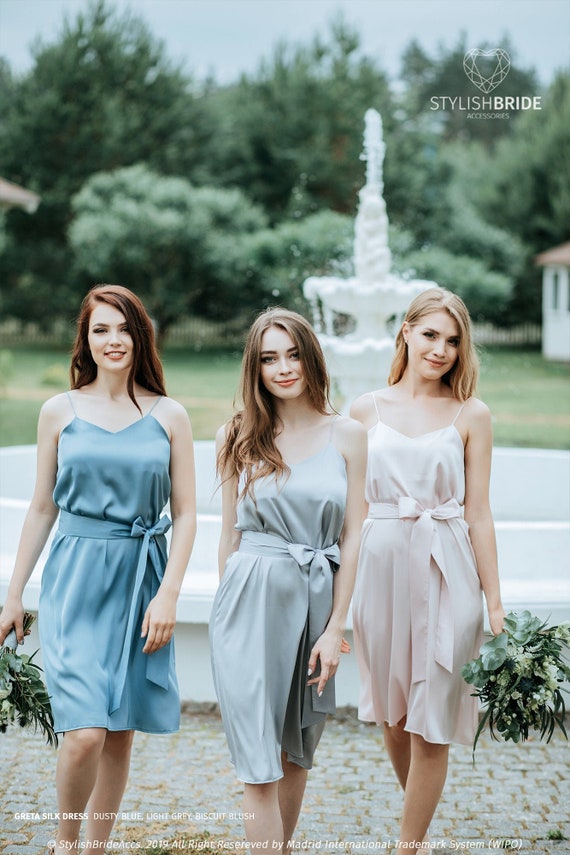 bridesmaid silk dresses