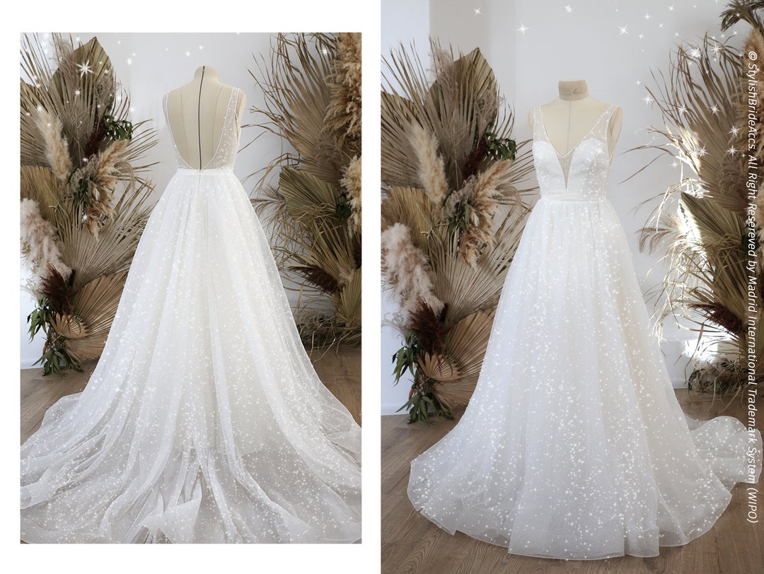 Custom Made Amazing Shimmering Sparkle Glitter Bridal Dress, Bridal ...