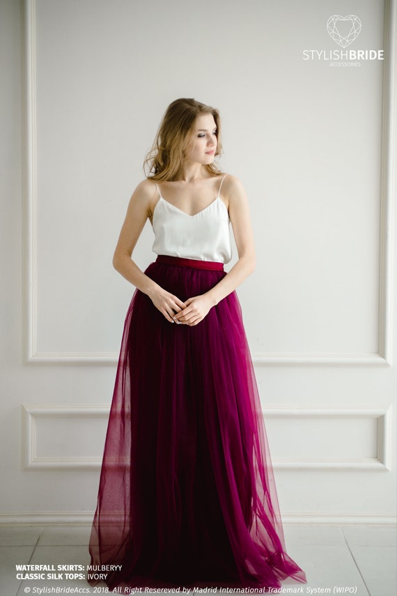 mulberry color bridesmaid dresses