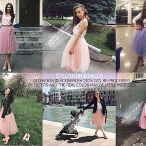 Fay Tulle Skirt Hi Quality 150 colors, Short Medium or Long Tulle Skirt, Maxi or Midi Tulle Skirt, Bridesmaid Tutu Skirt Dotted soft tulle 画像 8