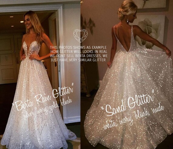 silver sparkly wedding dress