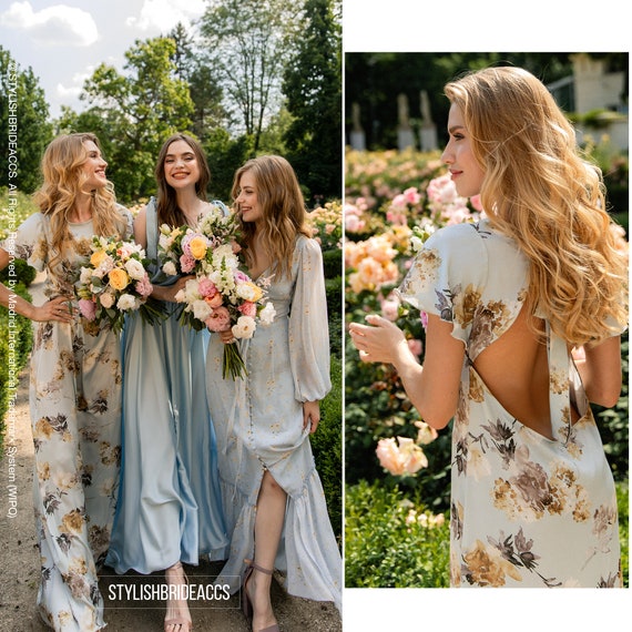 floral bridesmaid dresses