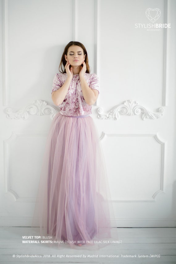 pale pink velvet dress