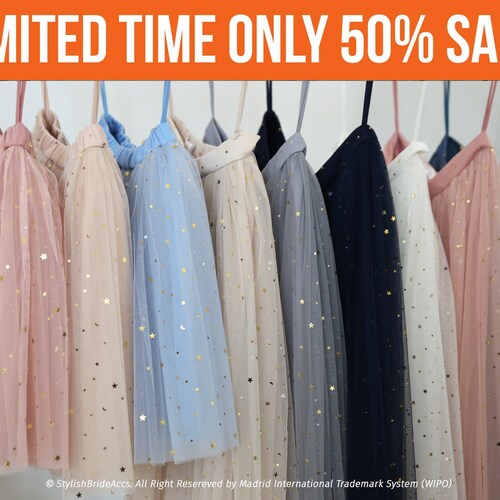 GALAXY Tulle Skirt with Stars Women's Casual, Sparkly Tulle Skirt Bridal, Tulle Skirt, Christmas Tulle Skirt, Mother and Daughter Skirts