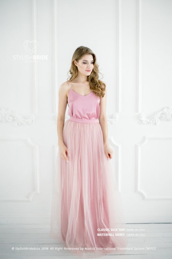 dark blush dress