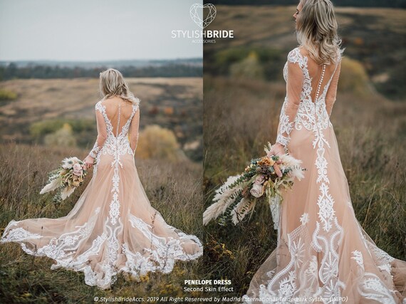 second hand boho wedding dress