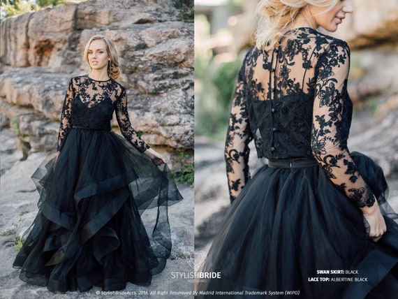 black engagement dress