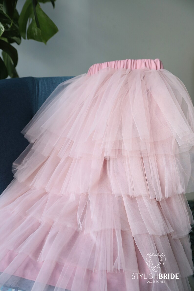 Tulle Skirt With Ruffles Tulle Skirt Frill Party Blush Tulle Etsy