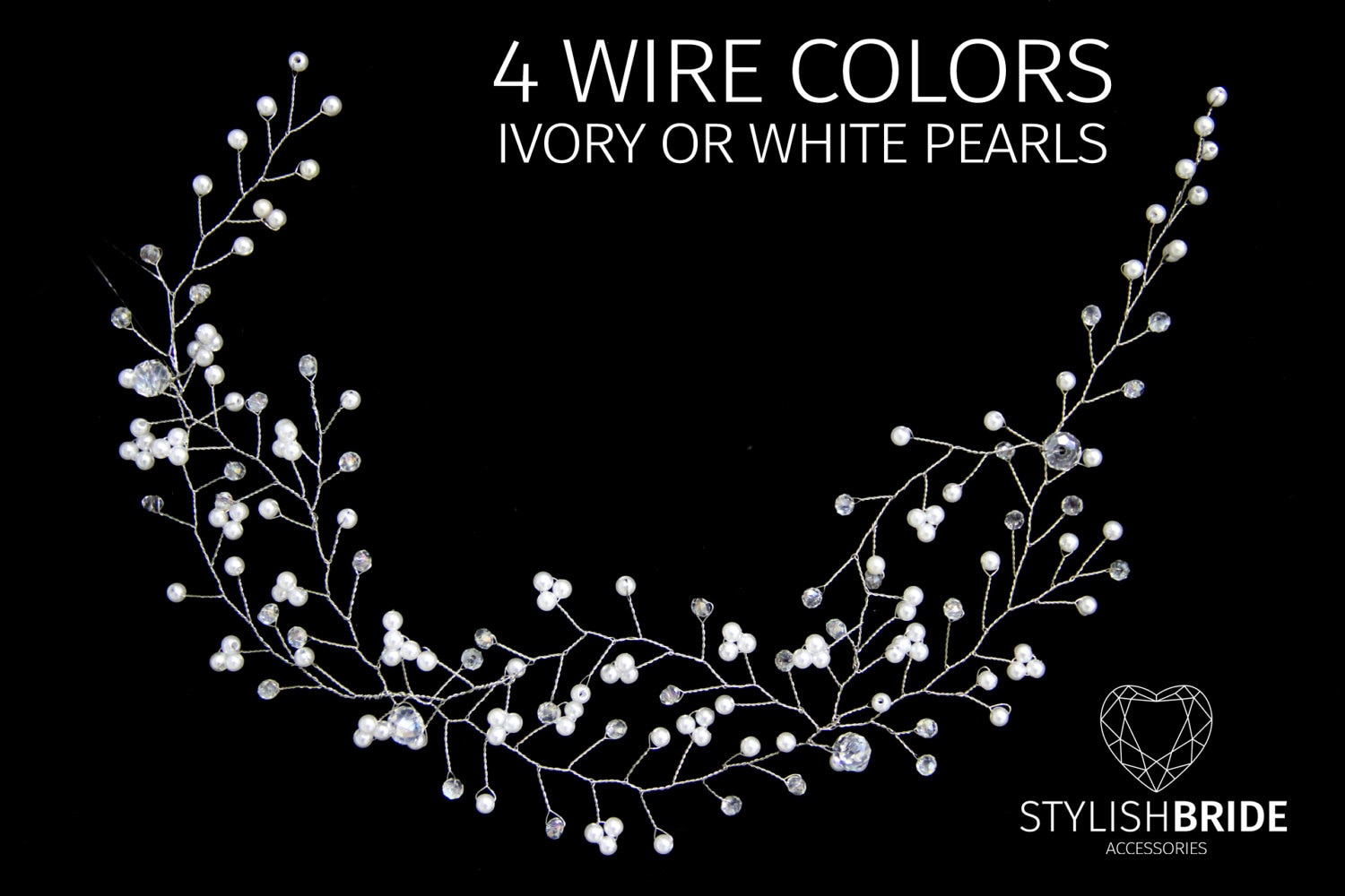 Wedding Hair Vine, Trendy Simple Hair Vine, Pearl Hair Accessories, E…