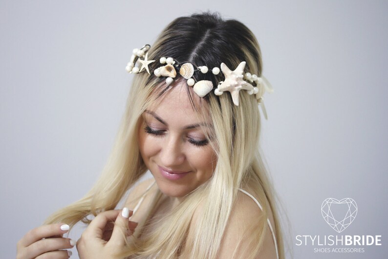 Wedding Hair Piece Beach Bridal Crown Starfish Bridal Etsy
