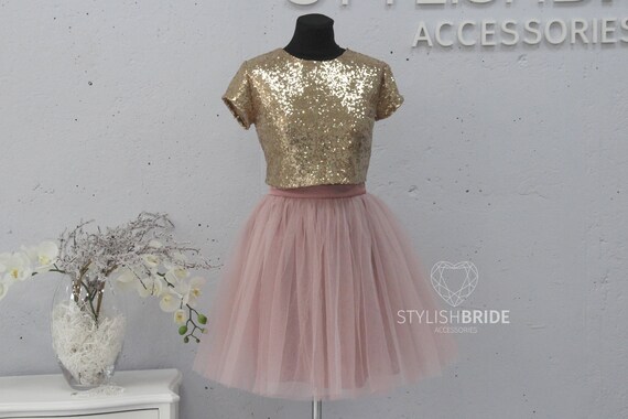 gold sequin top dress