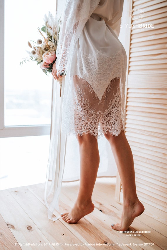 bride silk robe