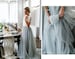 Boho tulle wedding separates, Bridesmaid dresses, Bridal two pieces dress, bridesmaid skirt with top, Plus size dusty blue tulle skirt 